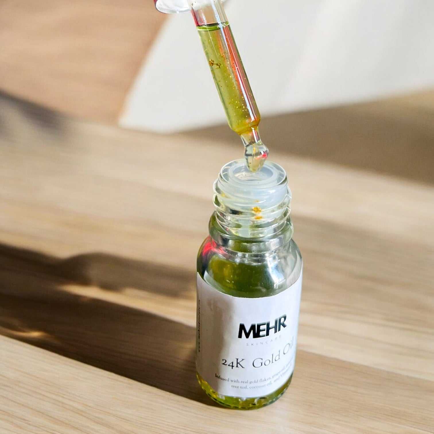 24K Gold Organic Face & Body Oil Serum - Mehr Skincare