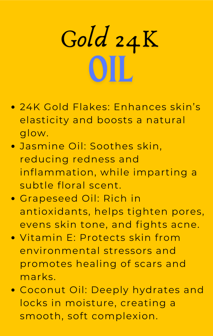 24K Gold Organic Face & Body Oil Serum - Mehr Skincare